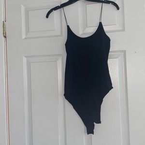 Black simple bodysuit